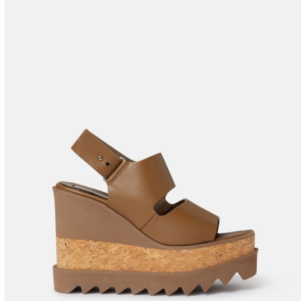 Stella McCartney - Elyse Alter Mat Platform Sandals, Woman, Pecan Brown,